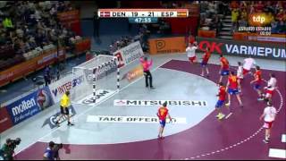 EspañaDinamarca  Mundial Balonmano 2015  Cuartos Final [upl. by Eira44]