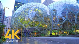 Seattle Streets Walking Tour 4K Video  Seattles Downtown and Top Attractions of Seattle [upl. by Esej]