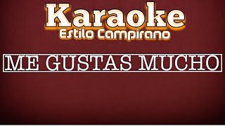 Me Gustas Mucho  Karaoke  Estilo Campirano [upl. by Sucul275]