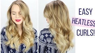 Easy Heatless Curls Hair Tutorial [upl. by Crofton]