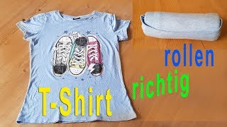 TShirt richtig packen Army Trick  Anleitung [upl. by Ellenor]