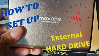 How to set up an external Hard Drive in 3 MINUTES  Maxone hard drive [upl. by Eimmit201]