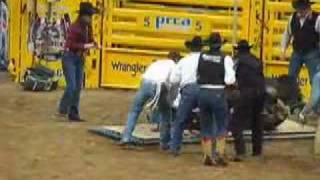 Horses Shocked at 2007 National Finals Rodeo [upl. by Yarod]