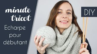 MINUTE TRICOT  Echarpe au point de riz pour débutant  Alice Gerfault [upl. by Bilski808]