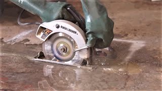 Cutting Concrete with a Circular Saw [upl. by Nairad]