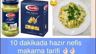 Fesleğen soslu makarna tarifi barilla pesto sosunu denedik 👍🏻  Farklı yemek tarifleri [upl. by Acinot]