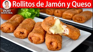 ROLLITOS DE POLLO con jamón y queso flamenquines [upl. by Olim]