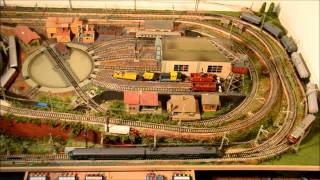 Analog Marklin trainscenery with 4 independent locs [upl. by Ahseile193]