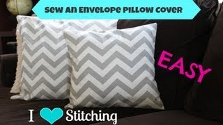 Sew an Envelope Pillow Cover Beginner [upl. by Ahsekel]