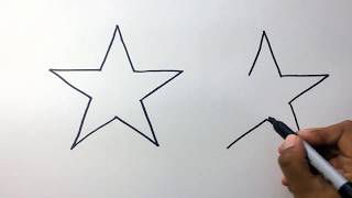 Como hacer Estrellas FACIL 👈⭐⭐How to draw and color stars ⭐⭐ [upl. by Ailecnarf]