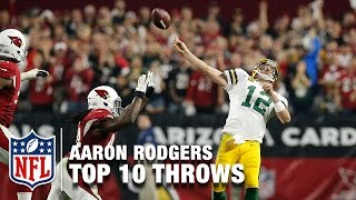 Top 10 Aaron Rodgers Playoff Throws  NFL Highlights [upl. by Anikes]