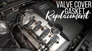 20052008 B7 Audi A4 20T Valve Cover Gasket Replacement  How to Remove amp Install [upl. by Nnel]