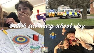 a day in the life of BRITISH SECONDARY SCHOOL  vlogmas [upl. by Leynwad9]