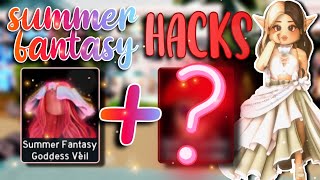 THE SUMMER FANTASY SET OUTFIT HACKS  Royale High Summer Outfit Hacks [upl. by Parrott611]