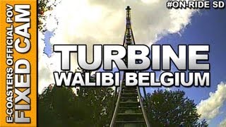 Turbine  Walibi Belgium  OnRide with Lights ECAM [upl. by Ayar]