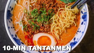 10Minute Tantanmen EASY Homemade Ramen from Scratch at Home [upl. by Aicekal]