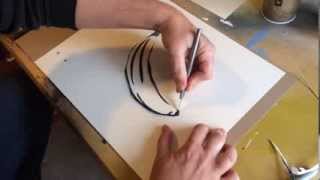 How to cut a stencil simple two layer stencil [upl. by Ewens275]