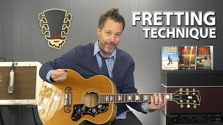 Basic Fretting Technique For Beginner Guitar Players [upl. by Lozar676]