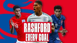 Every Marcus Rashford Goal for England 🦁 All Goals So Far  England [upl. by Nassah60]