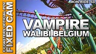 Vampire  Walibi Belgium  OnRide ECAM [upl. by Asirac956]