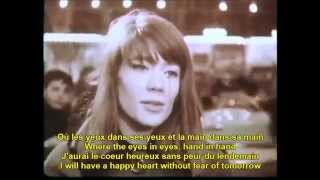 Tous les garcons et les filles Francoise Hardy French English Lyrics [upl. by Enilauqcaj]