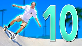 10 EASIEST SKATEPARK TRICKS FOR BEGINNERS [upl. by Oicam290]