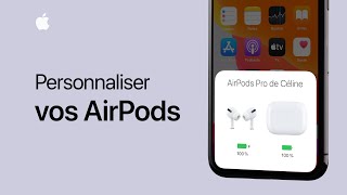 Personnaliser vos AirPods ou AirPods Pro  Assistance Apple [upl. by Latoya]