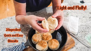 2 Ingredient Biscuits Step By Step Instructions [upl. by Inalaehak312]