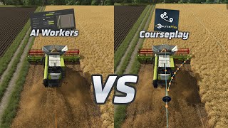 Comparing InGame AI to Courseplay in Farming Simulator 25 [upl. by Brennen]