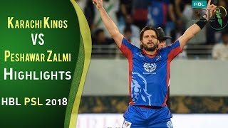 Full Highlights  Karachi Kings Vs Peshawar Zalmi  Match 7  25 February  HBL PSL 2018  PSL [upl. by Nnarual]