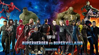 Top 10 Superheroes vs Supervillains Characters  MARVEL  DC  List Edu [upl. by Notnilk]