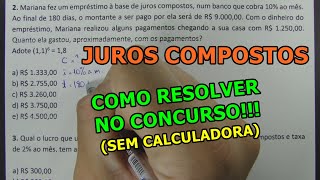 JUROS COMPOSTOS  SÓ QUESTÕES DE CONCURSO [upl. by Win]