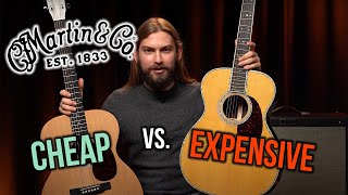 Expensive vs Cheap Martin Acoustic Guitars  000X1 vs 00042 [upl. by Nylynnej]