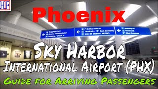 Phoenix Sky Harbor International Airport PHX  Arrivals and Ground Transportation Guide [upl. by Asilana]