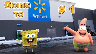 Going to Walmart Part 14  SpongeBob in real life [upl. by Merow]