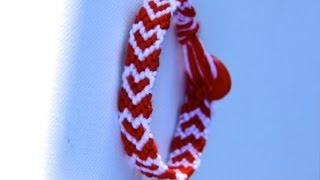 Friendship Bracelet Tutorial Heart Vriendschapsarmbandje [upl. by Auqinom]