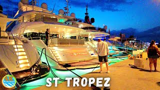 Saint Tropez Night Walk 💛 France Riviera Walking Tour 4K 🧡 August 2021 [upl. by Dylan]