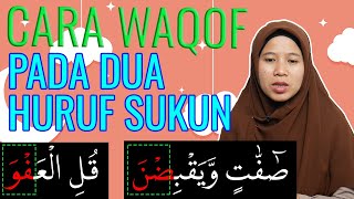 CARA WAQOF PADA DUA HURUF SUKUN BELAJAR TAJWID [upl. by Hufnagel]