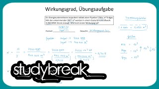 Wirkungsgrad Übungsaufgabe  Energiewirtschaft [upl. by Enirol]