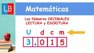 Los Números DECIMALES LECTURA y ESCRITURA ✔👩‍🏫 PRIMARIA [upl. by Brian]