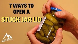 How to Open a Stuck Jar Lid  7 Different Ways [upl. by Ernesta]