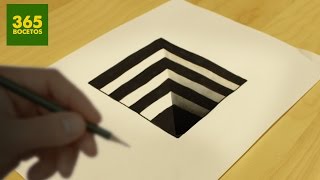 INCREIBLE TRUCO  Como dibujar un hoyo en 3D paso a paso  How to draw a 3d hole [upl. by Godiva261]