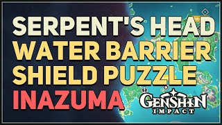 Serpents Head Water Barrier Puzzle Genshin Impact [upl. by Norven8]