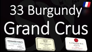 The 33 Grand Cru Wines from Burgundy  Complete List  French Pronunciation [upl. by Daigle]