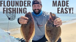 HOW TO CATCH FLOUNDER  EASY Flounder Tutorial  Rods Reels Rigs Tactics and MORE [upl. by Elie844]