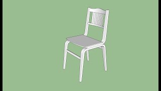 Google Sketchup Tutorial Chair [upl. by Aivital387]