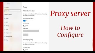 How to Set Up Proxy Server on Windows 10  Proxy Settings windows 10 [upl. by Ahsuatal]