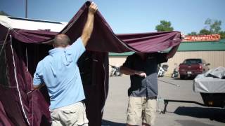 Bunkhouse Camper Trailer  OneMinute Setup Instructions [upl. by Aicileb]