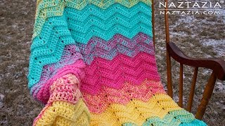 HOW to CROCHET DOUBLE SWEET RIPPLE  Baby Blanket Chevron Zig Zag Afghan Throw [upl. by Kendricks]