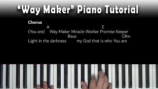 Way Maker SinachLeeland Piano Tutorial E [upl. by Meyer]